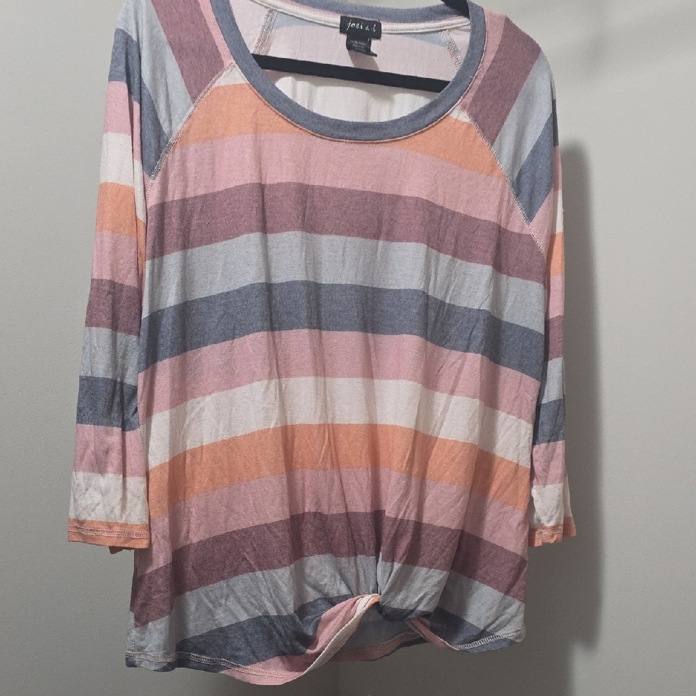 Colorful Striped Long Sleeve Top
